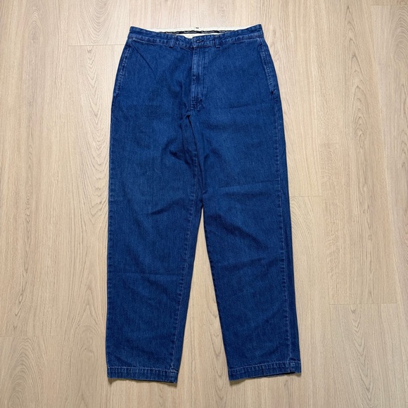 Vintage Polo Ralph Lauren Denim Chino Trousers Mens W33 Straight Leg Jeans Fit - Picture 4 of 12